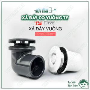 xả đáy co vuông upvc ty phi 20, 25, 32